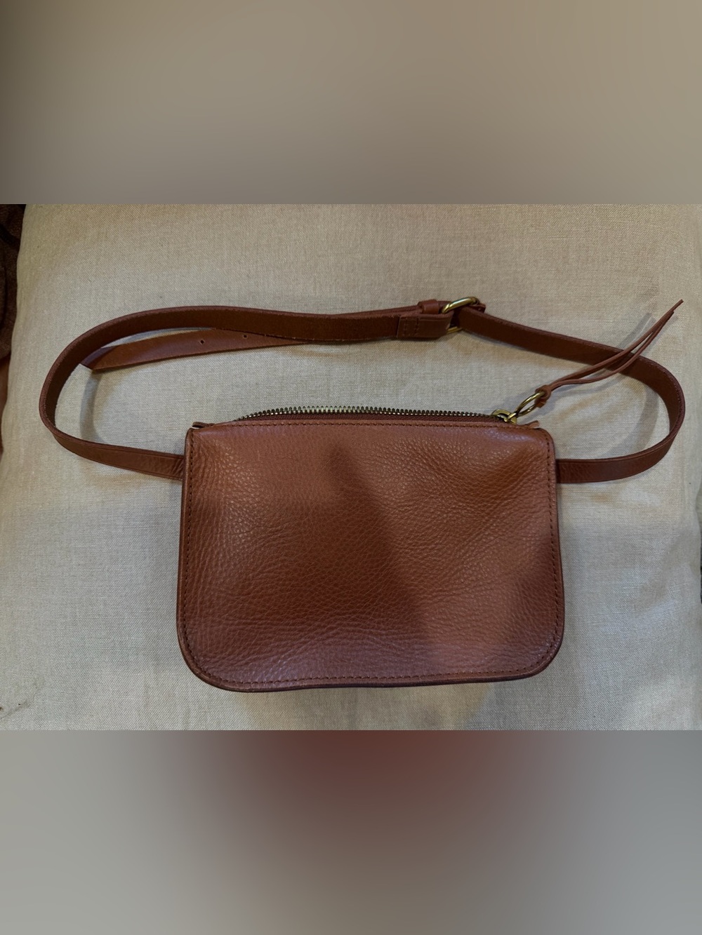 Madewell The Simple Pouch Belt Bag | Cognac Brown Leather | Medium